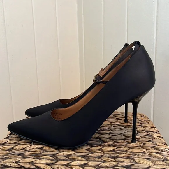 & Other Stories Satin Stiletto Heels in Black - Picture 9 of 15